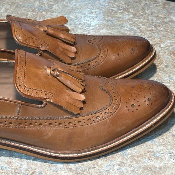  Men\'s Fringe Loafer Wing Tip Dress Office Wedding Leather Shoes Size 10 main image 13